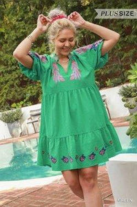 Envy Green Dress By Umgee