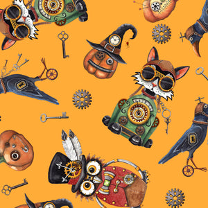 QT Fabrics Steam Punk Halloween Fabric