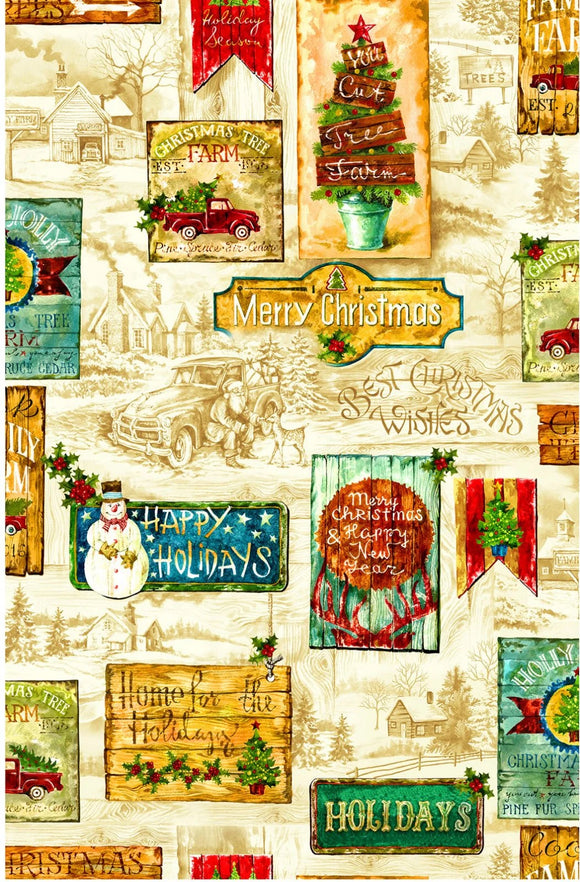 Noel Christmas Icons and Ephemera by Oasis Fabrics