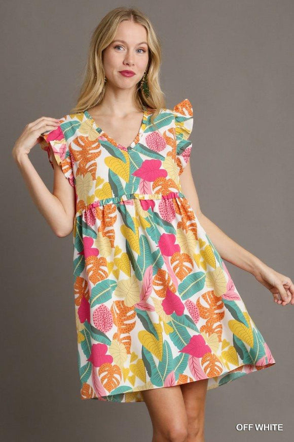 umgee off the shoulder dress Umgee Tiered Crinkle Smocked Neck Off Shoulder Dress Womens M