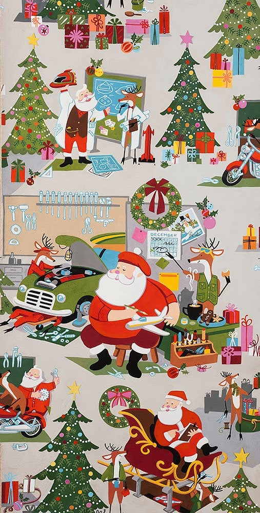 Alexander Henry Santas Garage Fabric