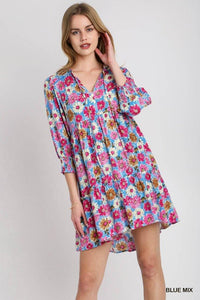 Blue Daisy Dress By Umgee