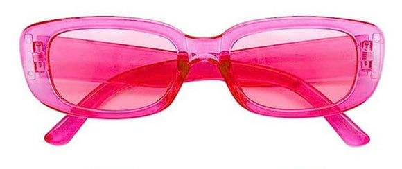 Hot Pink Clear Sunglasses