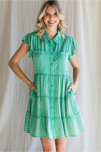Green Washed Dress by Jodifl
