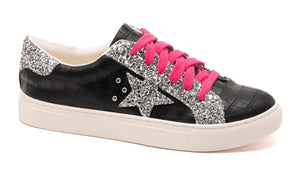 Corkys Black and Pink Supernova Sneaker