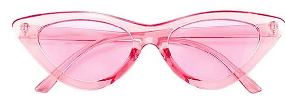 Cat Eye Clear Pink Sunglasses