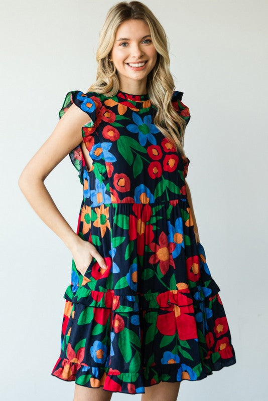 Floral Sleeveless Dress by Jodifl