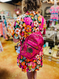 Pink Melissa Keep It Gypsy Sling Backpack Bag