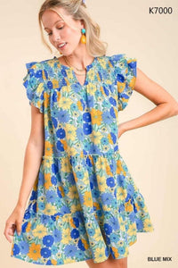 Blue Floral Dress by Umgee