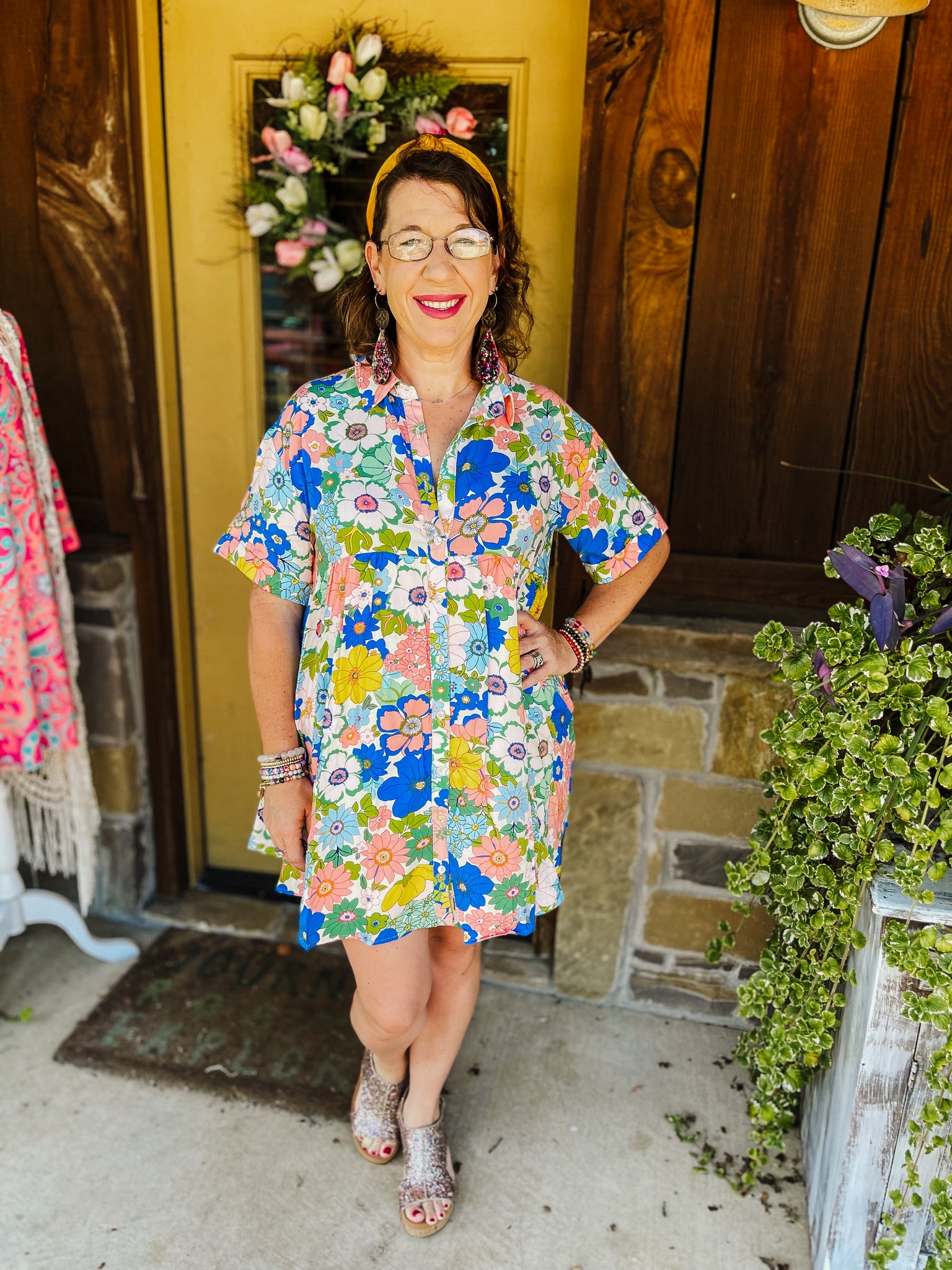 Blue Floral Dress by Entro Flint Gypsies Blue Floral Dress by Entro Flint Gypsies
