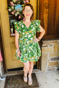 Green Floral Summer Dress