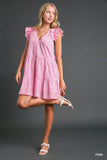 Pink Gingham Dress by Umgee