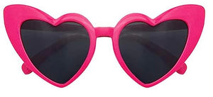 Big Heart Hot Pink Sunglasses