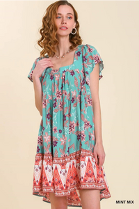 Floral Tie-Back Dress by Umgee
