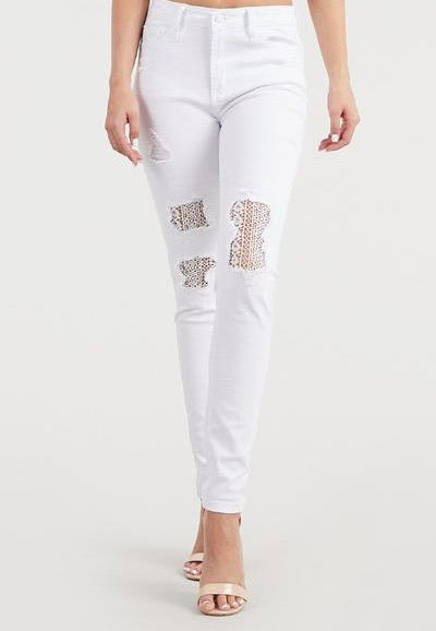White Lace Jeans by Judy Blue