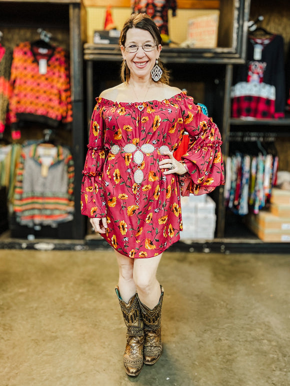 Boot Scootin’ Floral Dress
