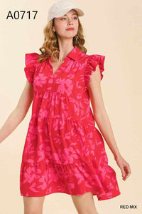 Mix it Up Red Floral Dress