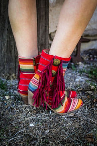 Serape and Concho Fringe Boots by L&B