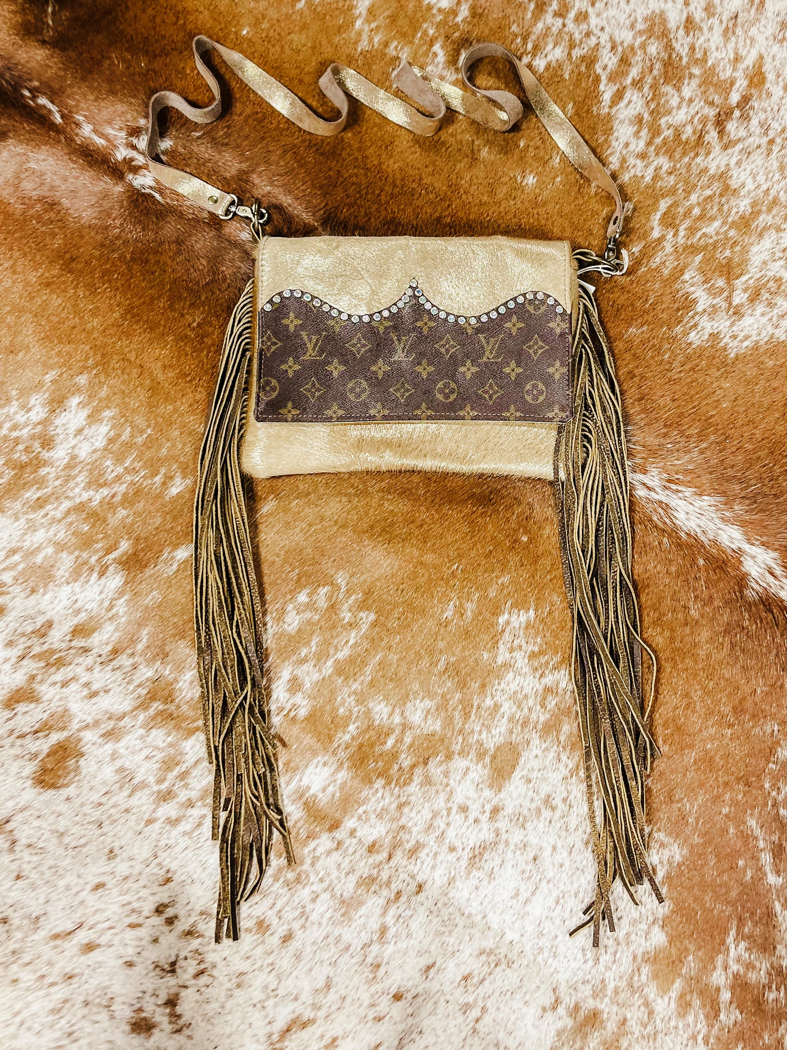 Light brown cowhide leather purse – Texassunsetboutique