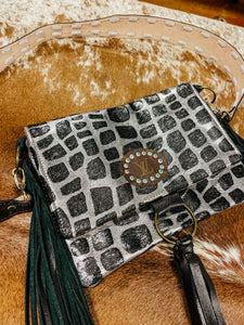 Night On The Town Keep It Gypsy Leather LV Accent Cross Body Purse