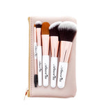 5 piece Makeup Brush Set with Travel Holder