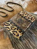 Copper Leopard Keep It Gypsy Leather Cross Body Purse