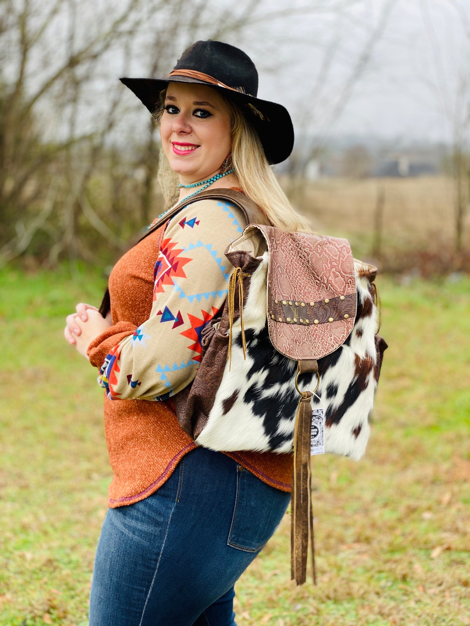 Rattlesnake Ridge Keep It Gypsy LV Accent Leather Backpack – Flint Gypsies