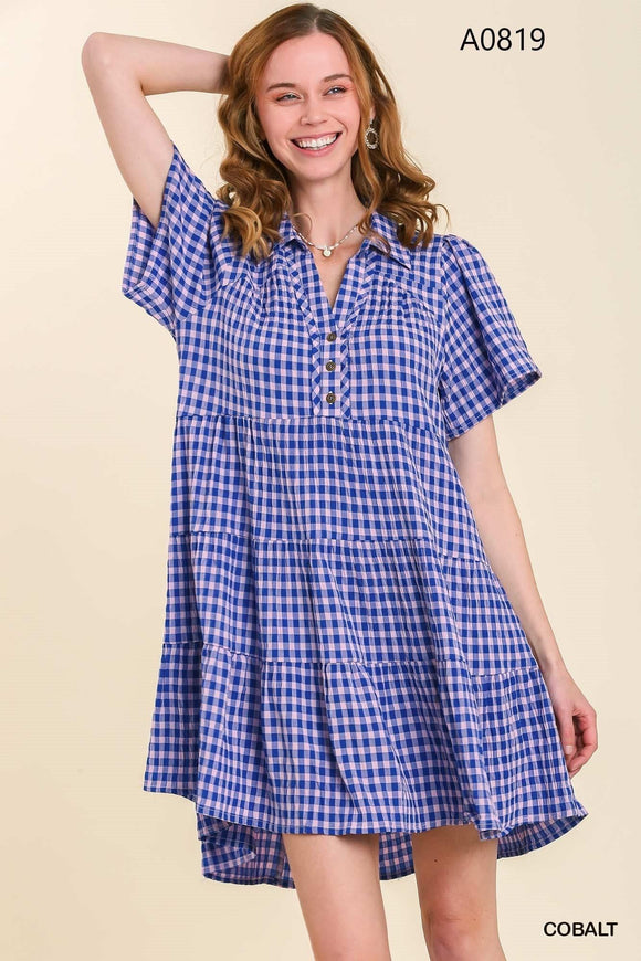 I’d Be Blue Without You Gingham Dress by Umgee