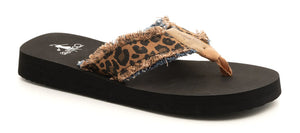Corkys Leopard Flip Flops