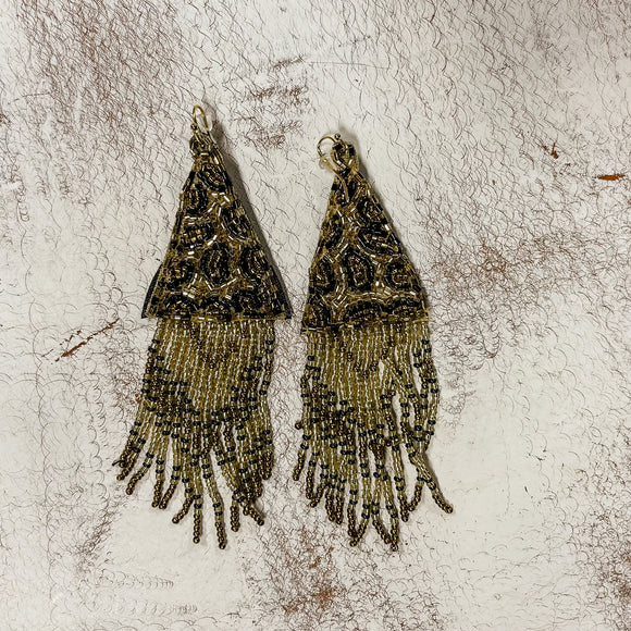 Leopard Beaded Earrings